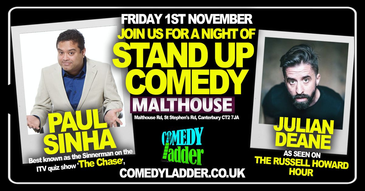 STAND UP COMEDY - MALTHOUSE THEATRE - 1ST NOVEMBER