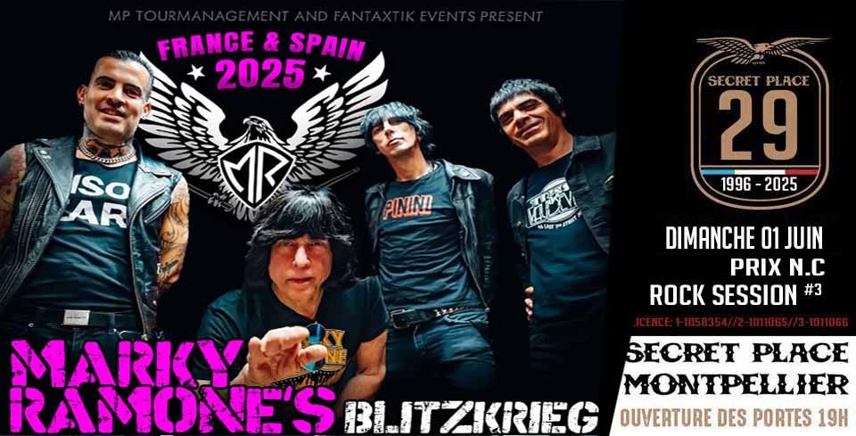 ROCK SESSION #3 - Fantaxtik Events S.L. pr\u00e9sente MARKY RAMONE BLITZKRIEG