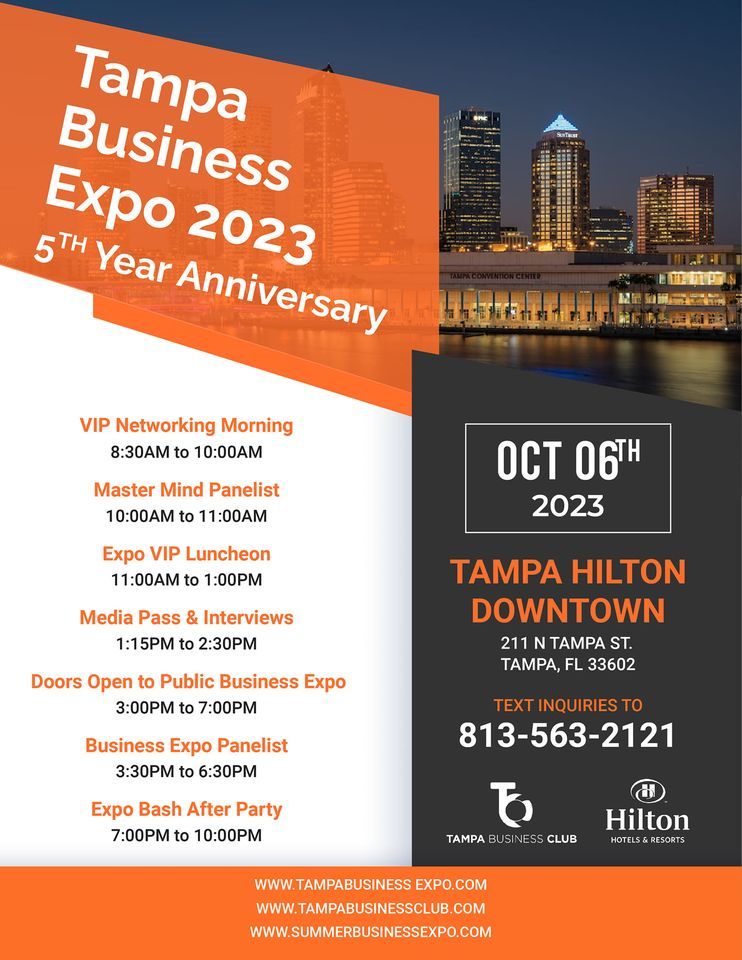Tampa Business Expo 2023 5th Year Anniversary