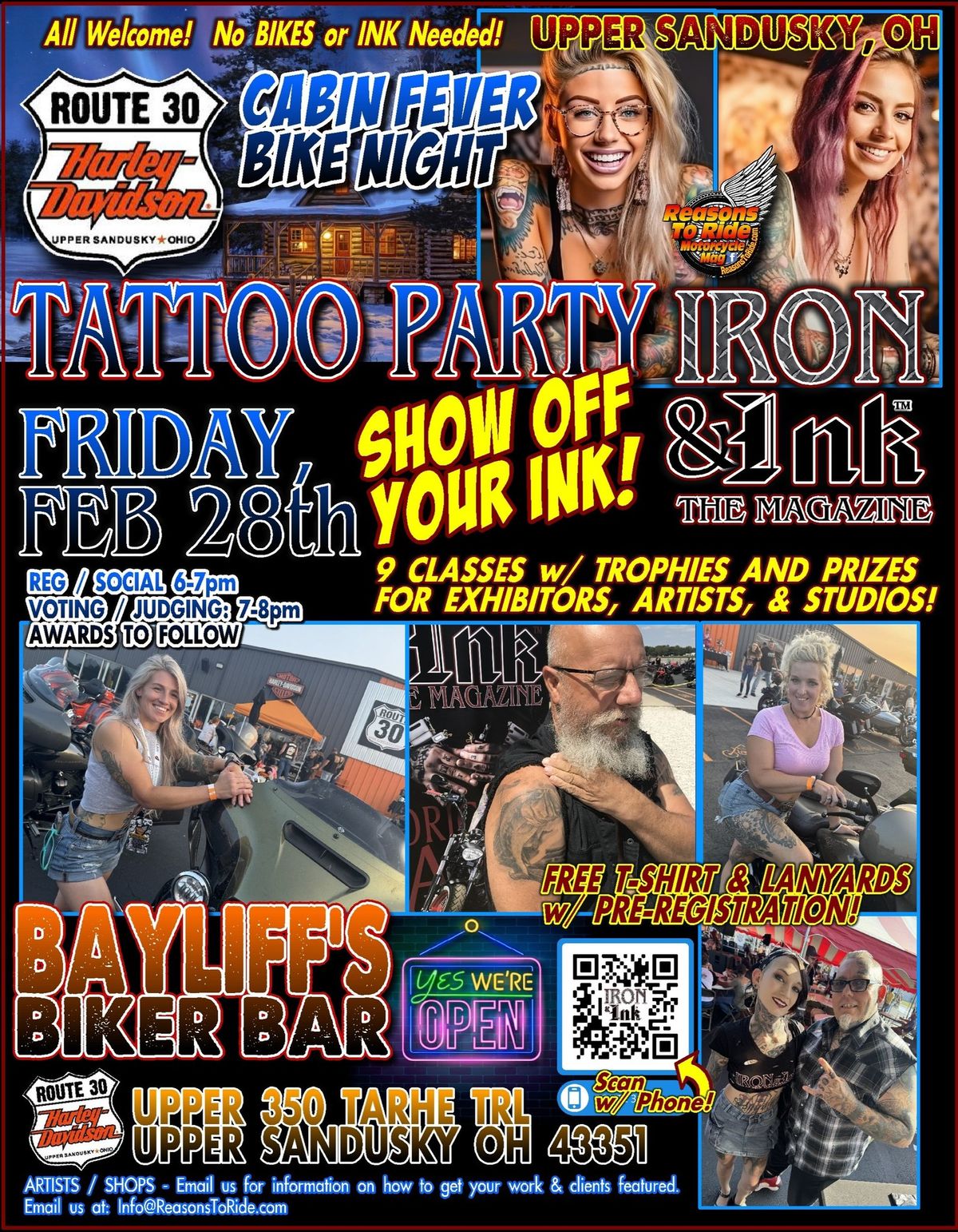 Iron & Ink Tattoo Party at Route 30 Harley-Davidson