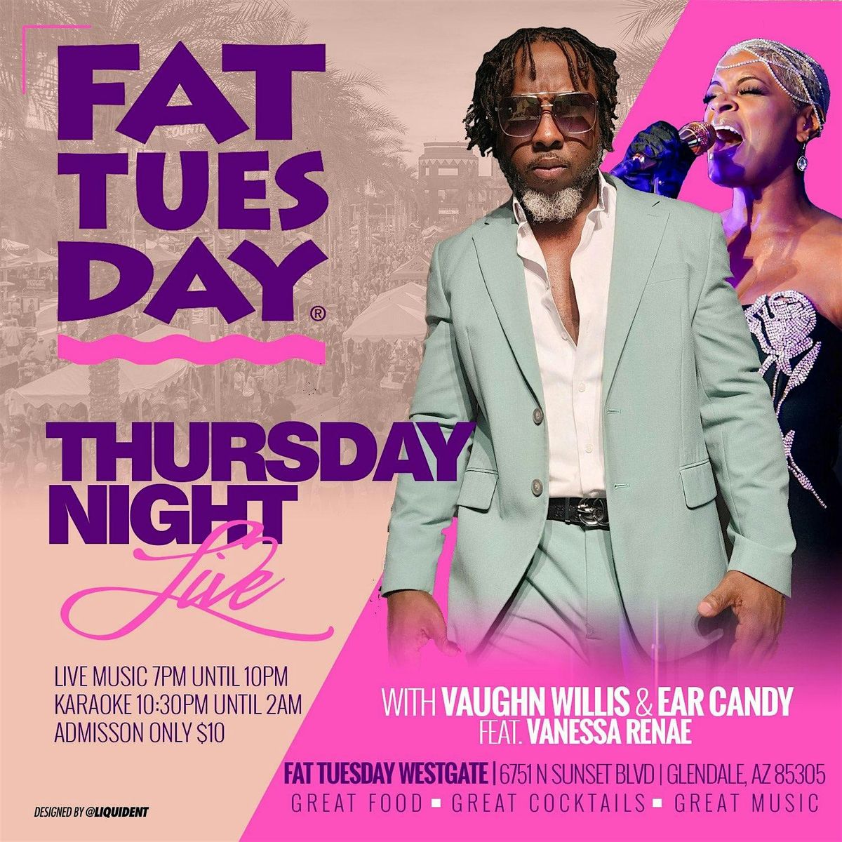 Thursday Nights at Fat Tuesday w\/ Vaughn Willis & Vanessa Renee