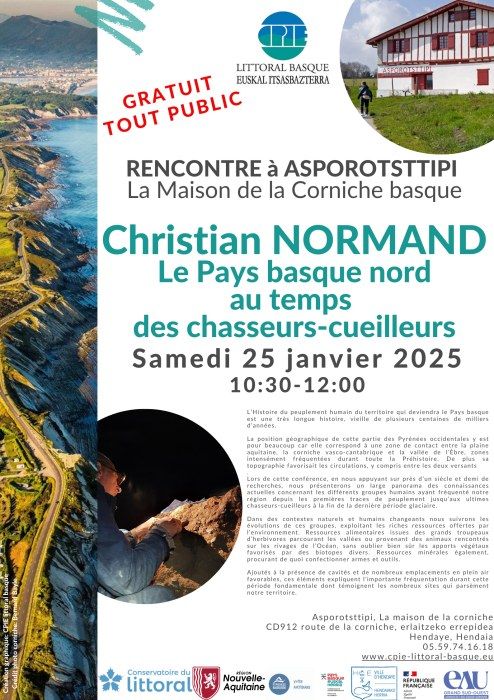 Rencontre avec Christian NORMAND : Le Pays basque nord au temps des chasseurs-cueilleurs.