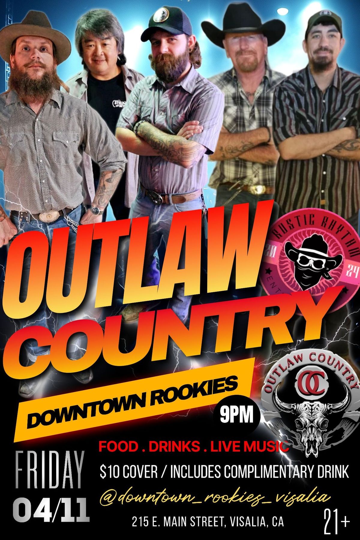 Outlaw Country at Downtown Rookies Visalia 