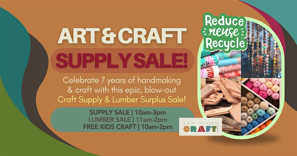 Craft Supply Surplus & Lumber Sale!