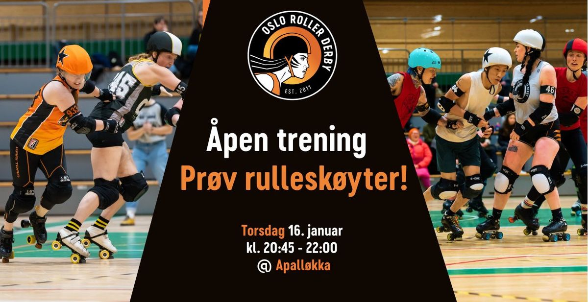 \u00c5pen trening \/\/ Open skate - med Oslo Roller Derby