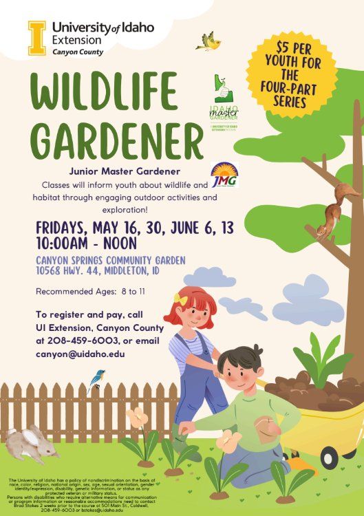 Junior Master Gardener Wildlife Gardener