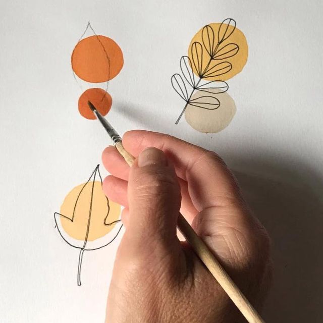 Watercolour & Ink Art - Modern Botanicals