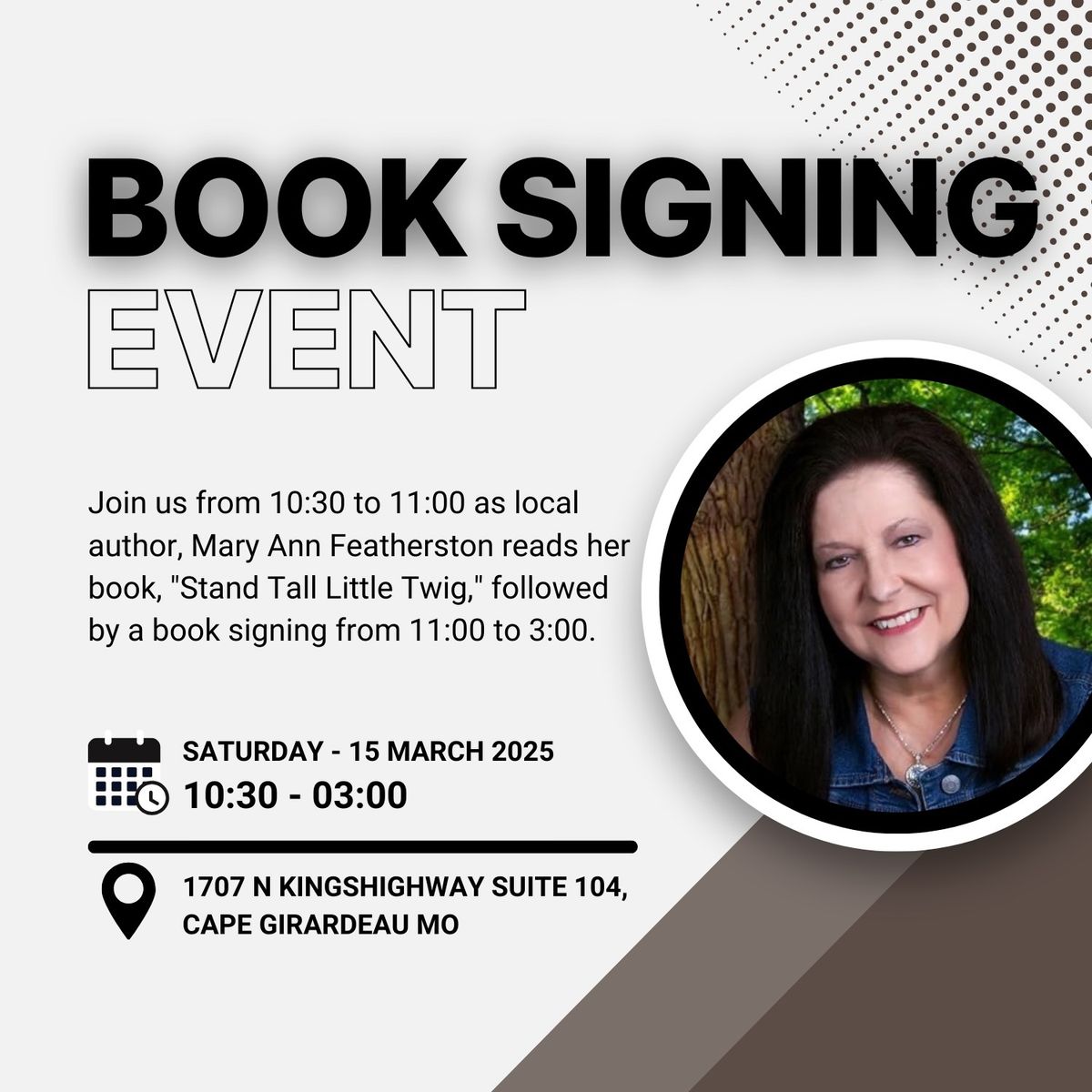 Book Signing with Mary Ann Featherston