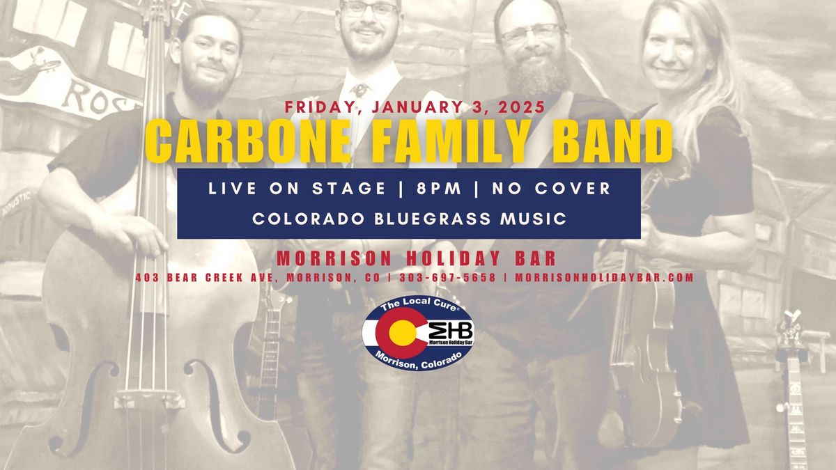 Carbone Family Band - Live On Stage No Cover, Free Parking, Show Starts At 8PM