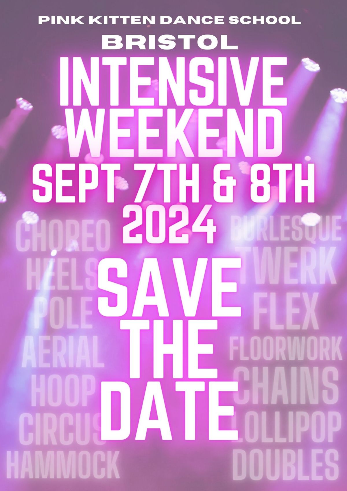 Back to School - Intensive Weekend - SAVE THE DATE
