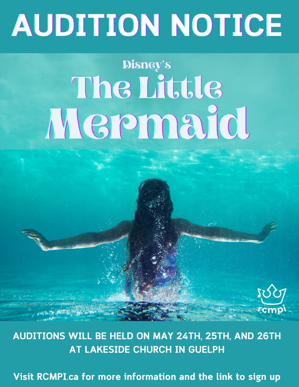 Auditions for RCMPI's The Little Mermaid
