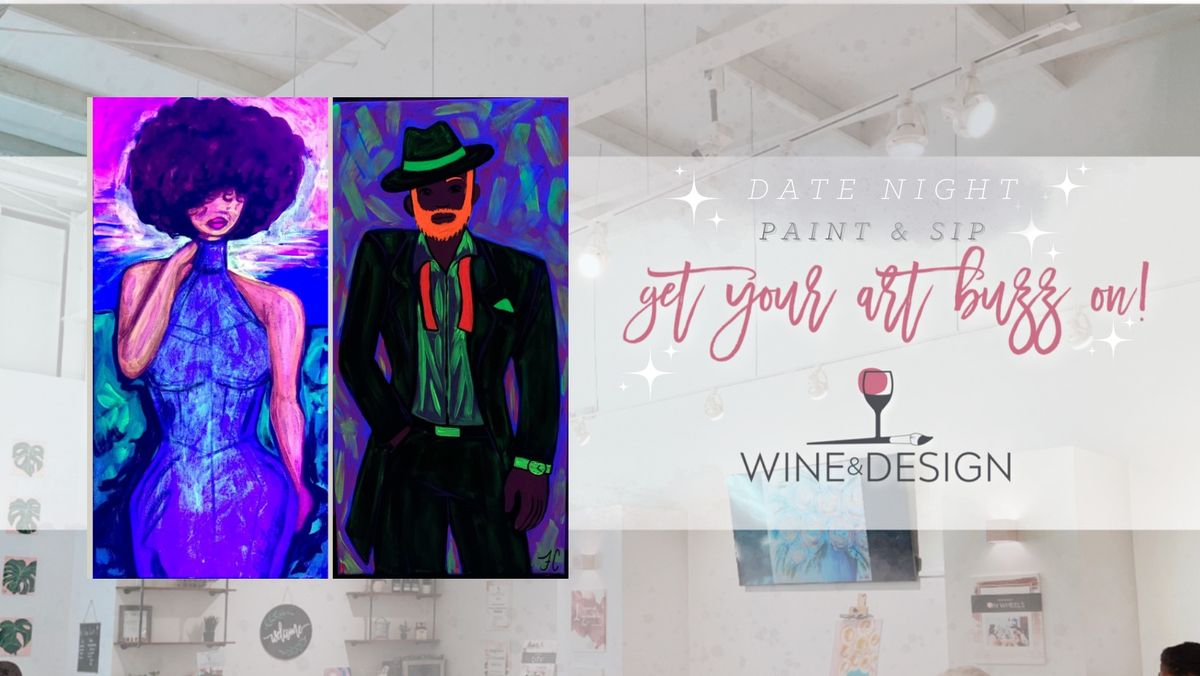 Paint & Sip | Blacklight Date Night (One Ticket Covers 2 Seats)