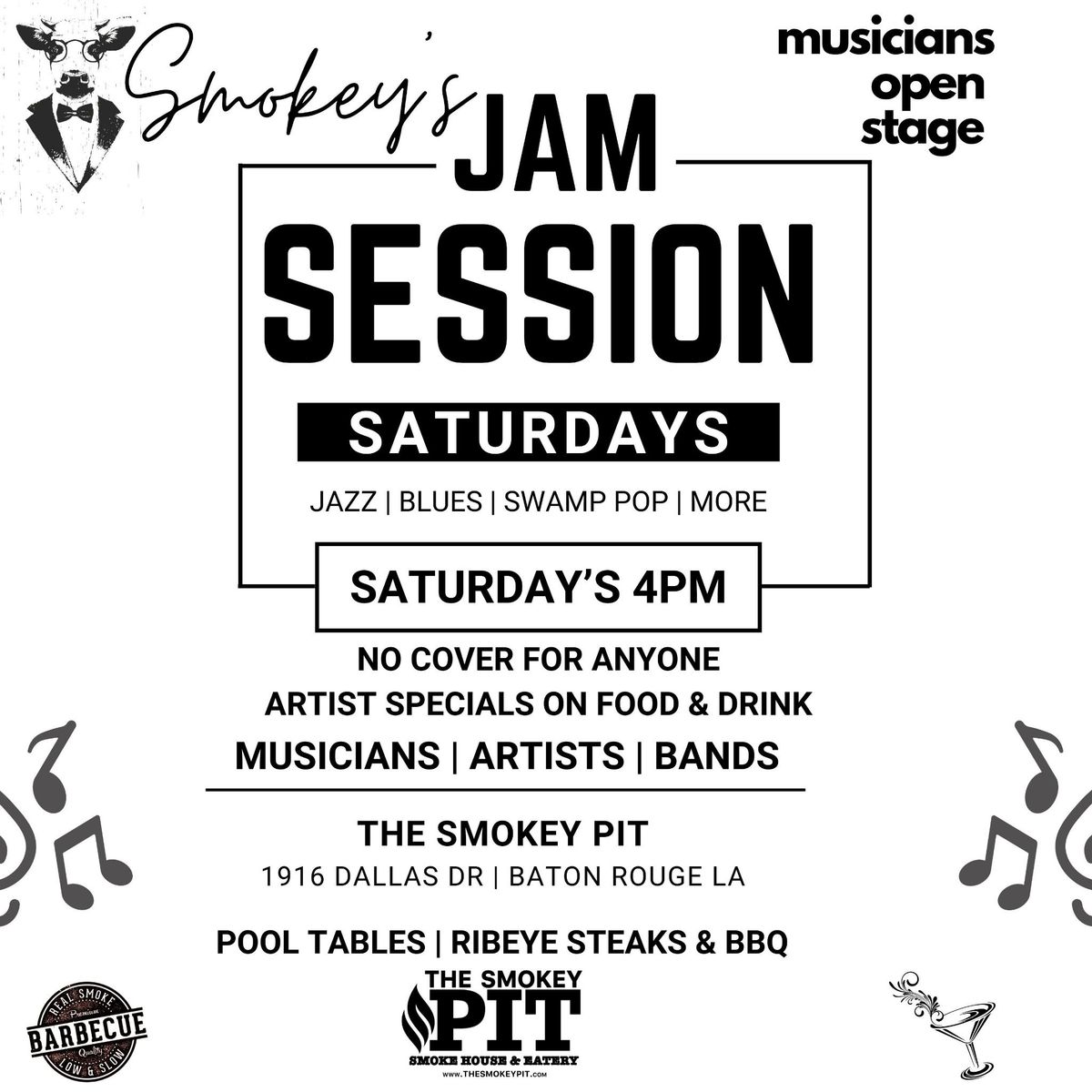 Smokey's Jam Session Saturdays 