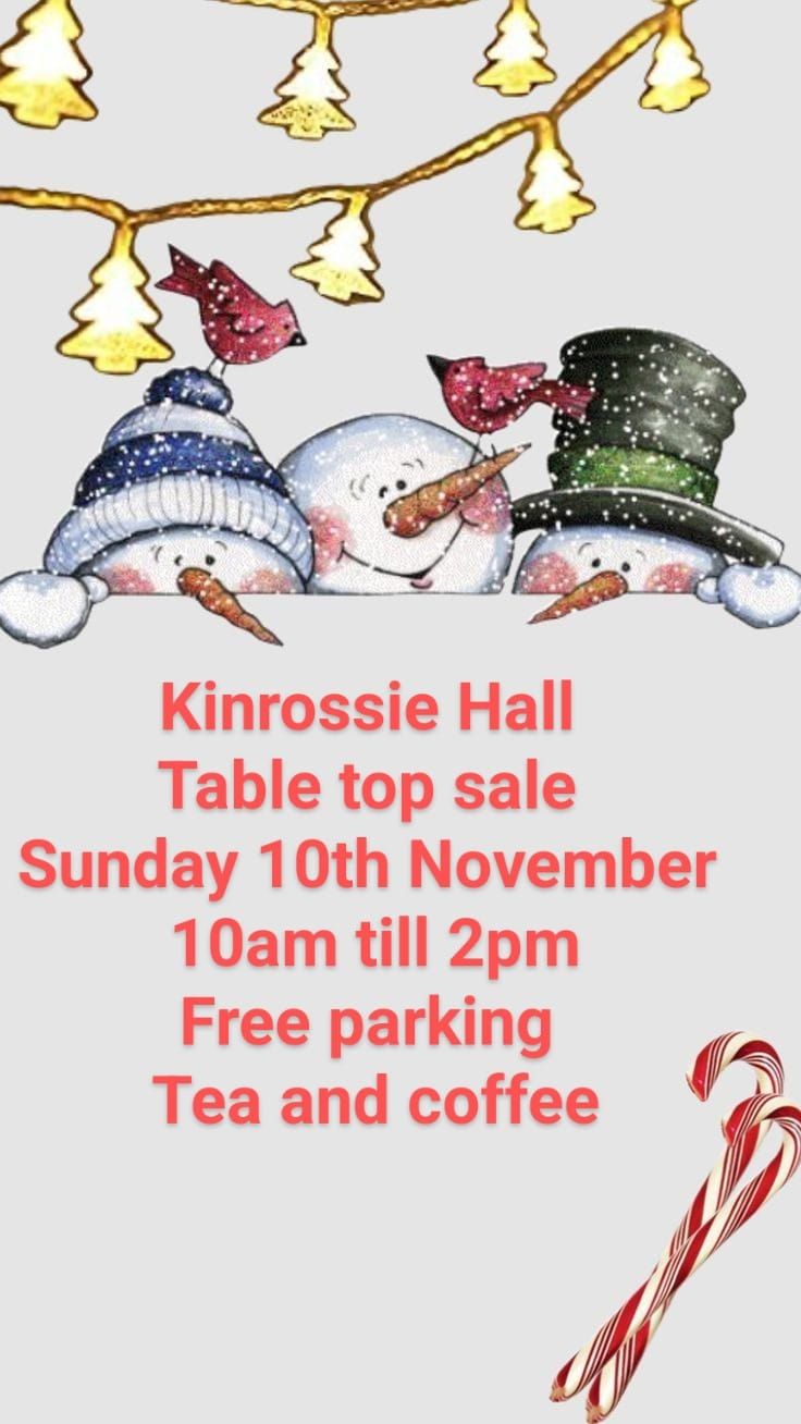 Kinrossie Hall table top sale 