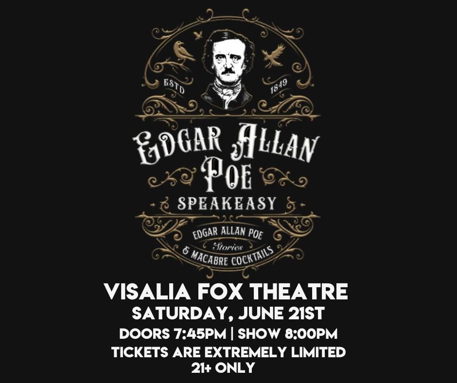 Edgar Allan Poe Speakeasy \u2013 8PM