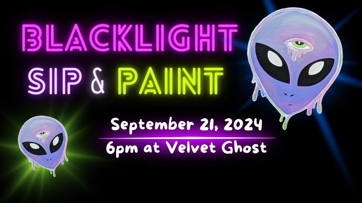 Spooky Blacklight Sip & Paint