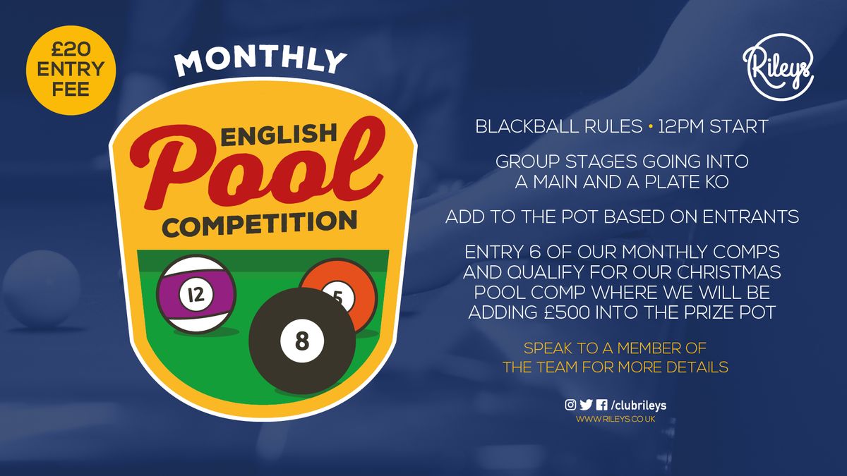 Riley's Monthly Blackball pool comp