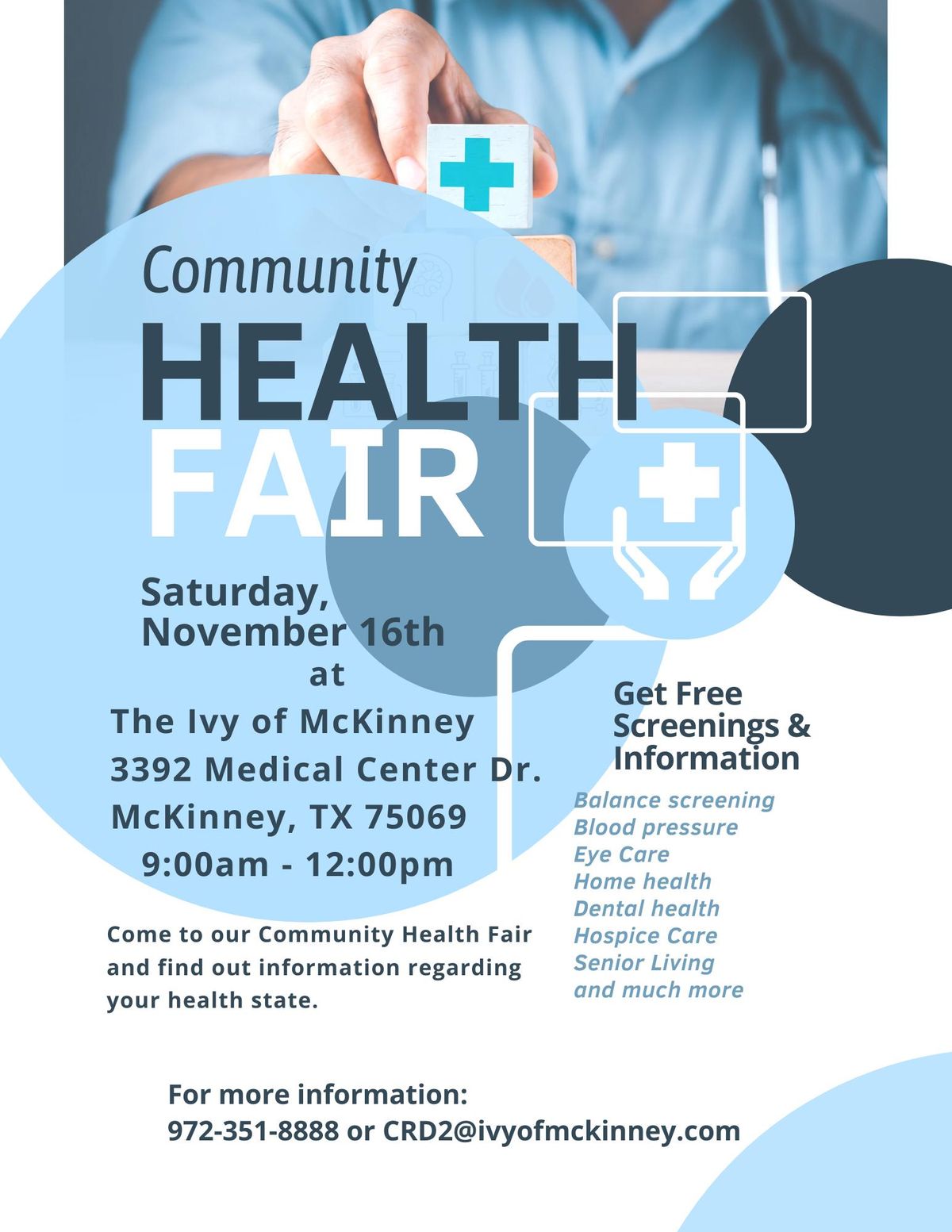 See You At The Ivy Of McKinney For A Health Fair