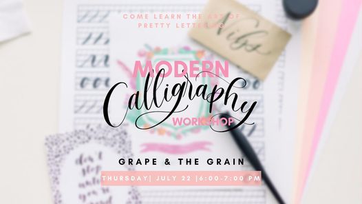 Wine and Calligraphy at Grape & The Grain