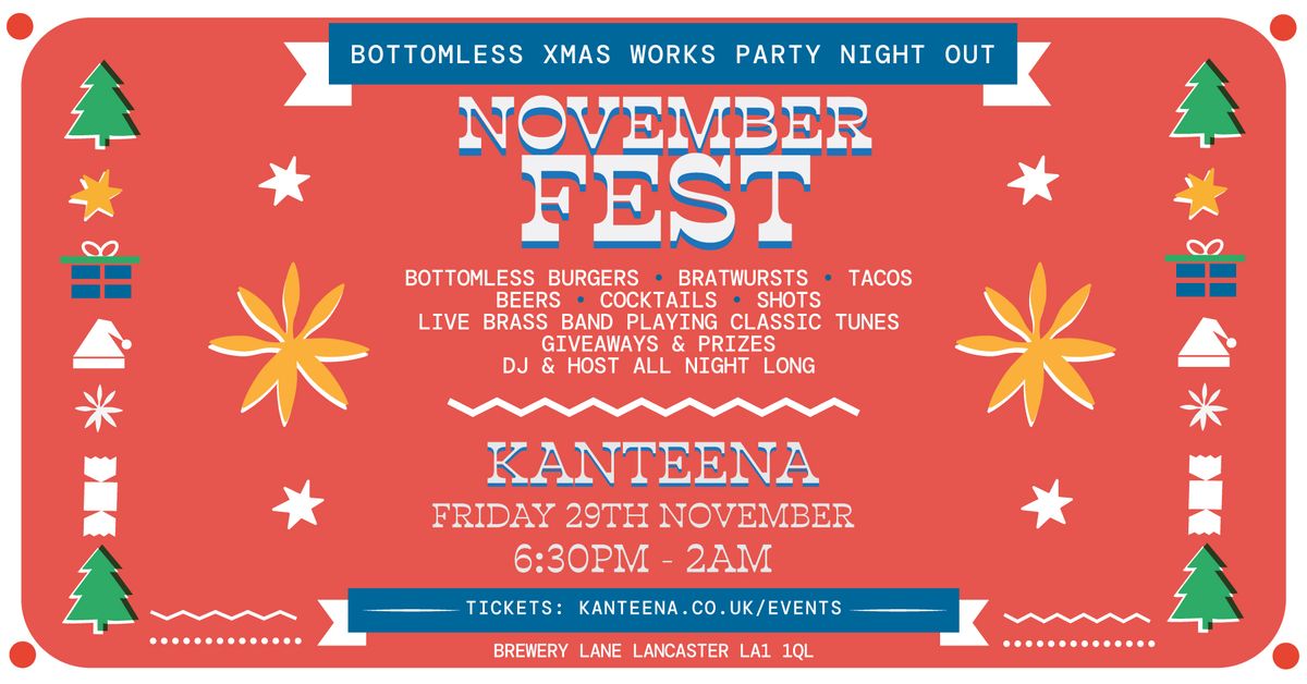 NovemberFEST Bottomless Works Xmas Party Nightout