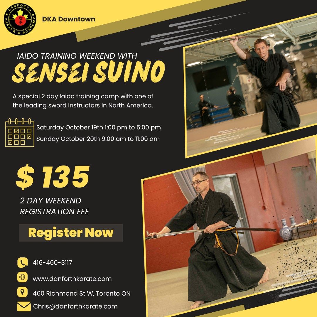 Iaido with Sensei Suino October 19th and 20th.