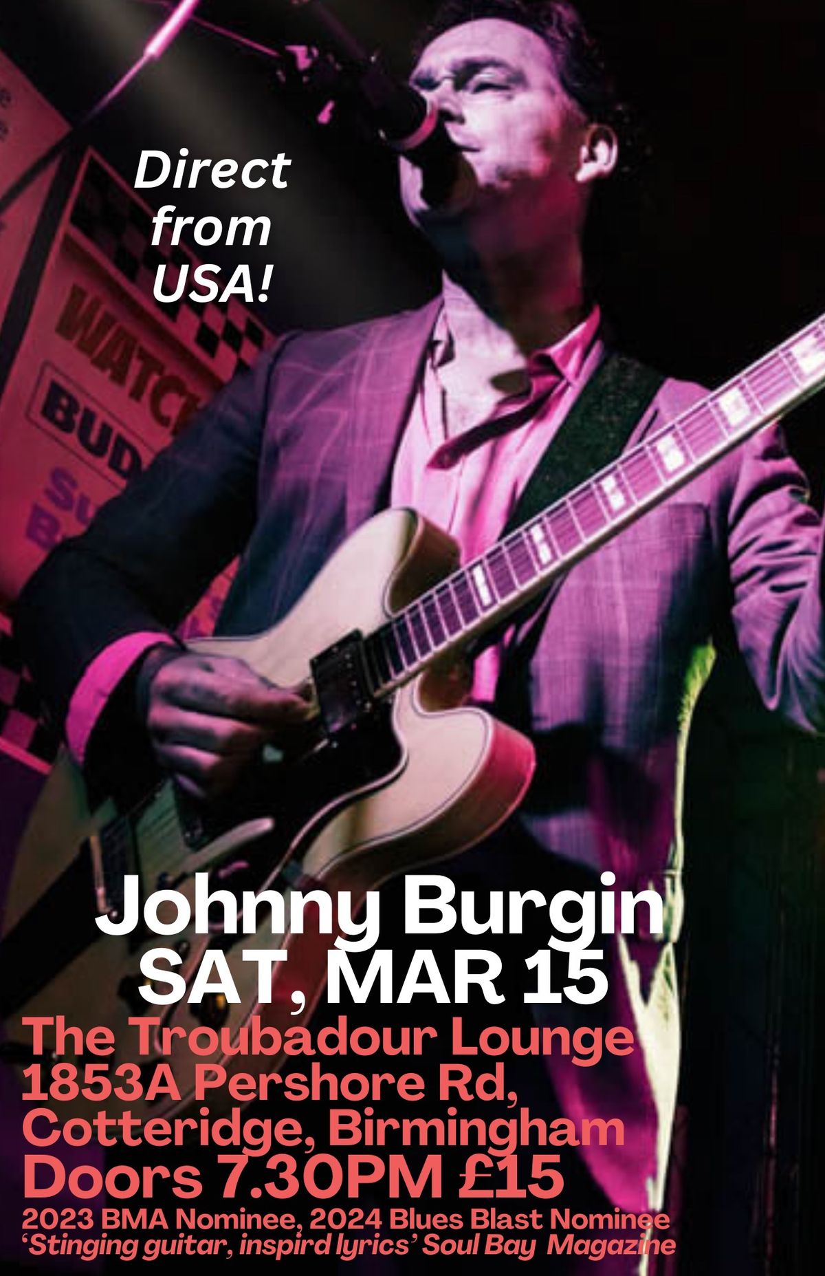 Johnny Burgin live in The Troubadour Lounge