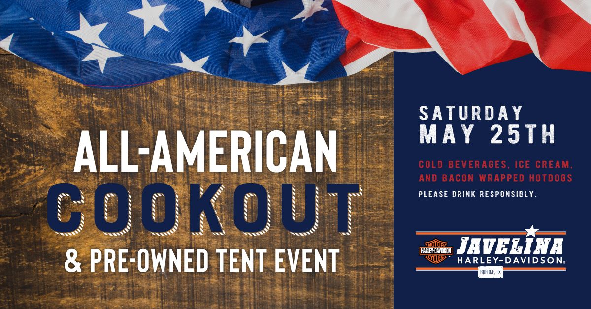 All American Cookout & Pre-Owned Tent Event