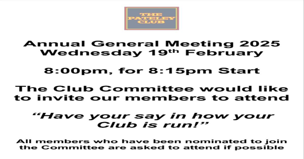 Pateley Club AGM