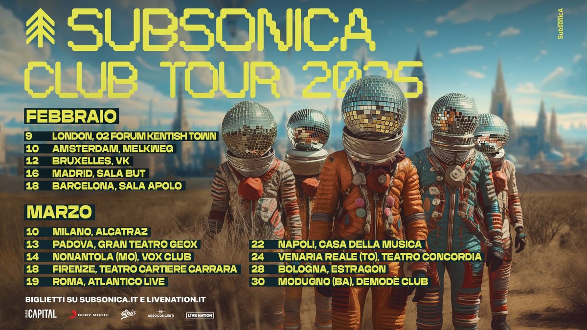 SUBSONICA CLUB TOUR 2025