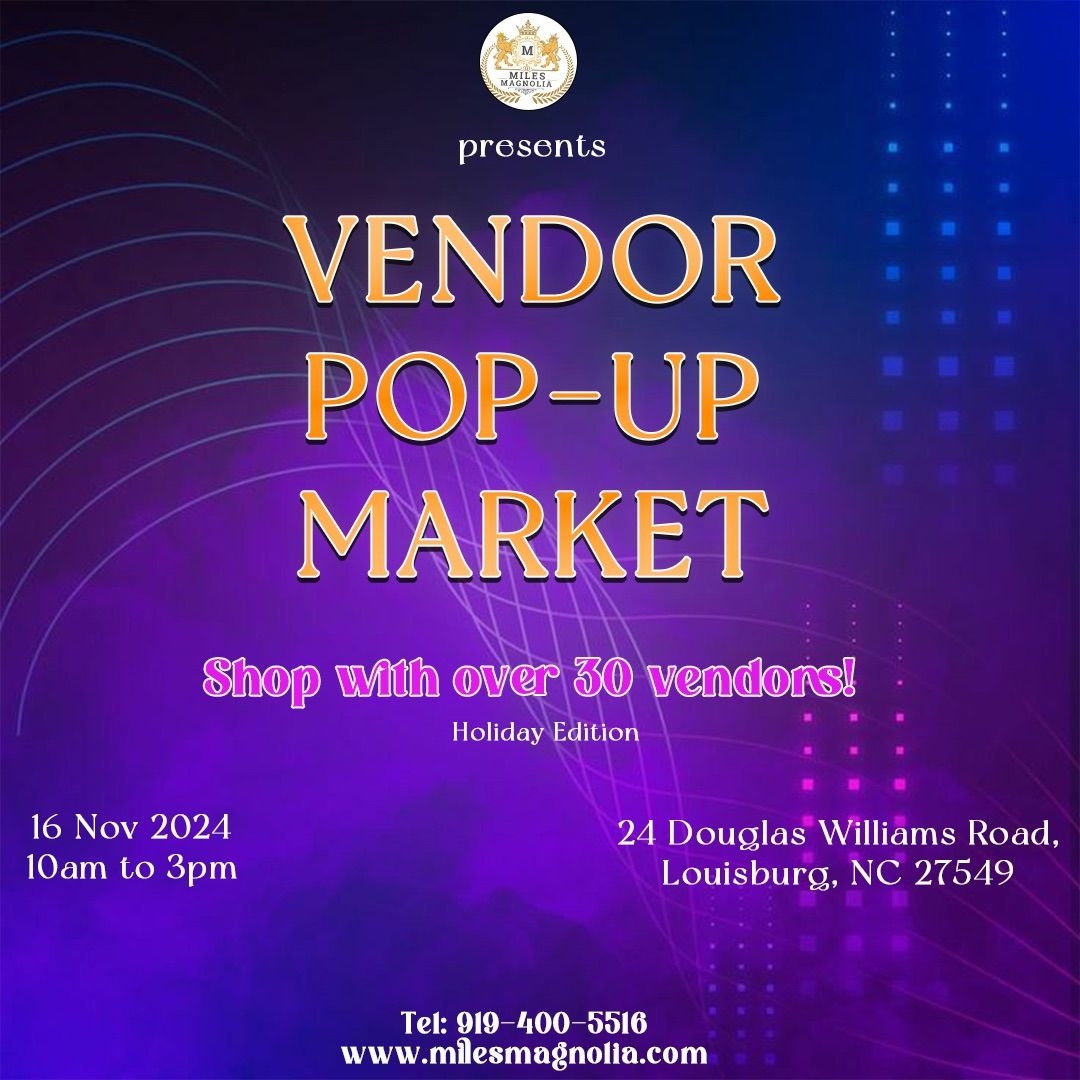 Monthly Vendor Pop-Up Market