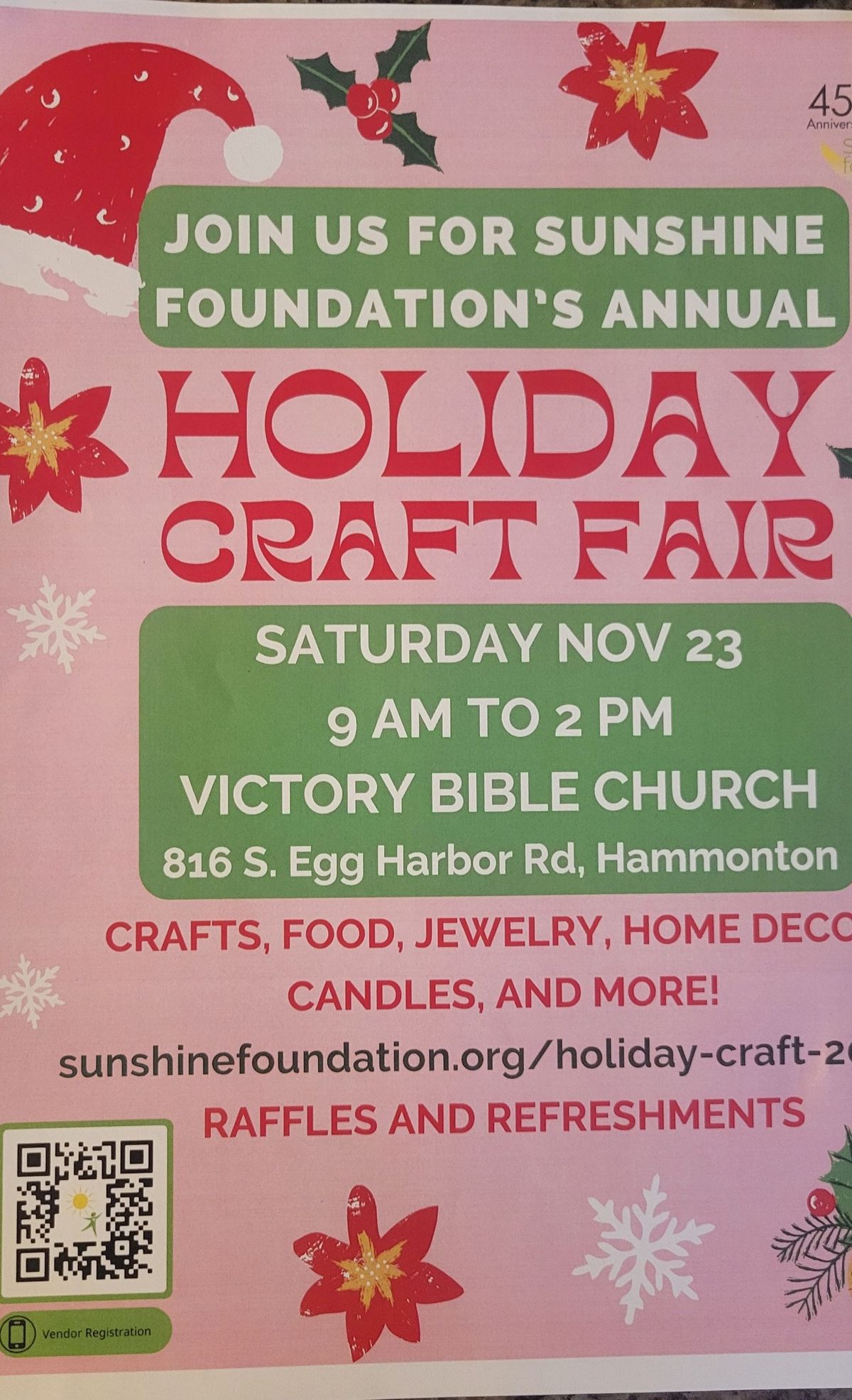 Sunshine Foundation Annual Craft Show