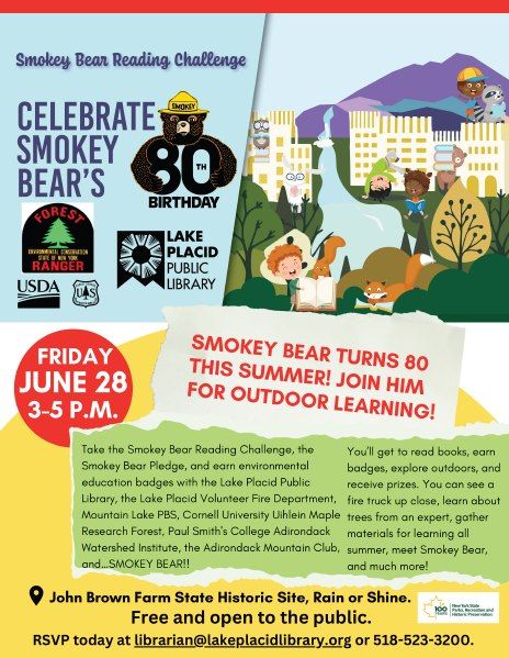 Smokey Bear Summer Reading Challenge Kickoff