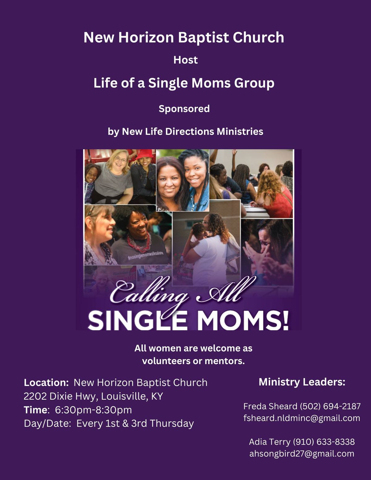 New Life Directions Single Moms Group - Shively
