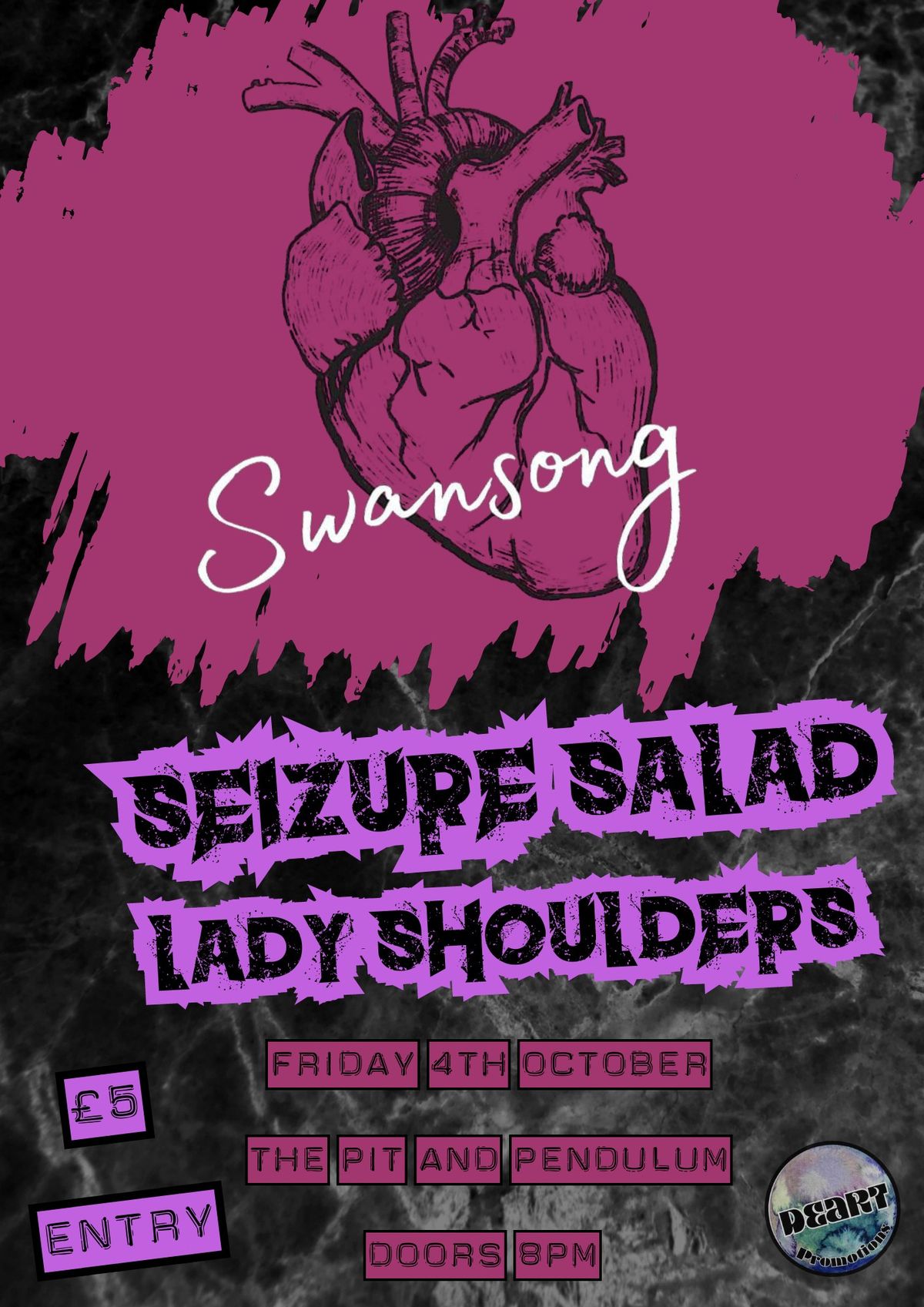 SWANSONG\/\/SEIZURE SALAD\/\/LADY SHOULDERS-AT THE PIT