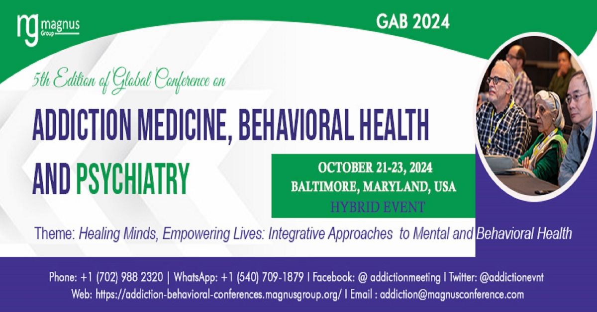 5th Edition of Global Conference on Addiction Medicine, Behavioral Health and Psychiatry