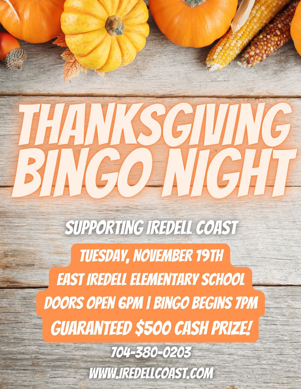 Thanksgiving Bingo Night