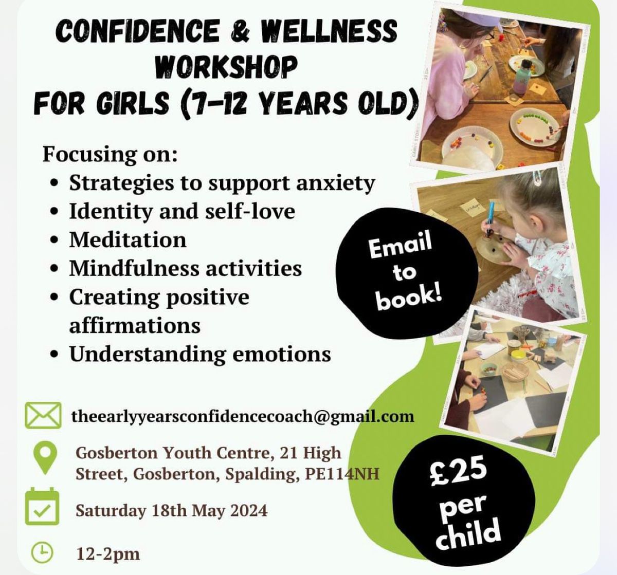 Confidence and Wellness Workshop for 7years to 12 years