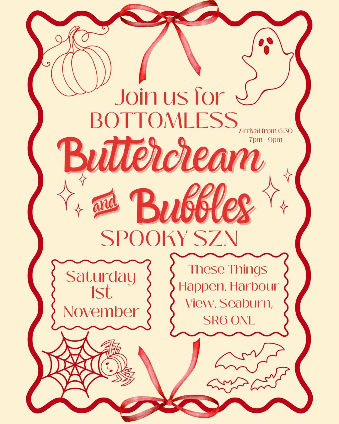 BOTTOMLESS HALLOWEEN Buttercream &amp; Bubbles 
