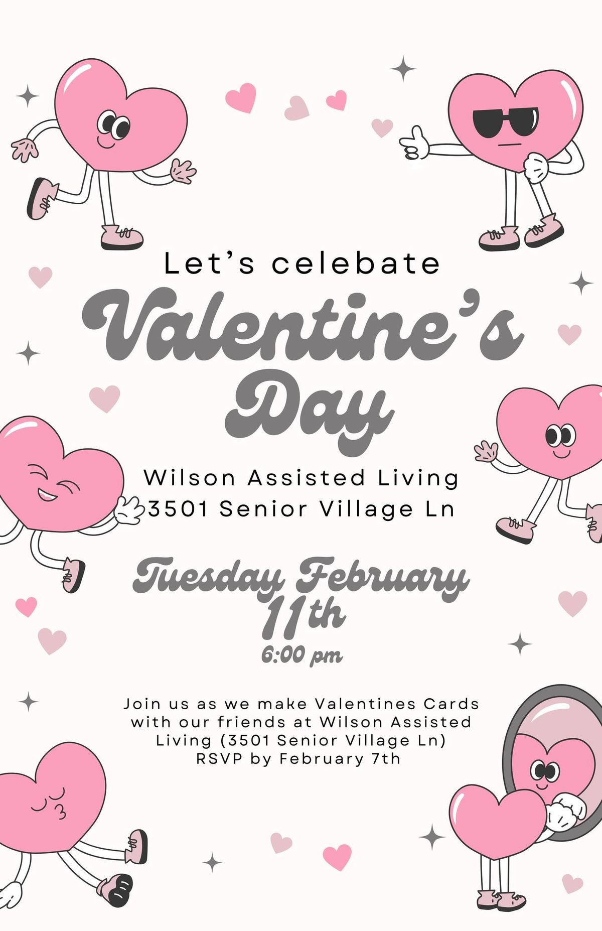 Valentine Cards with Wilson Assisted Living