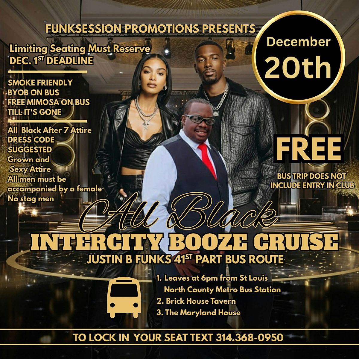 Justin B Funk S Black And Red Party Bus, Hanely metro link, St. Louis ...