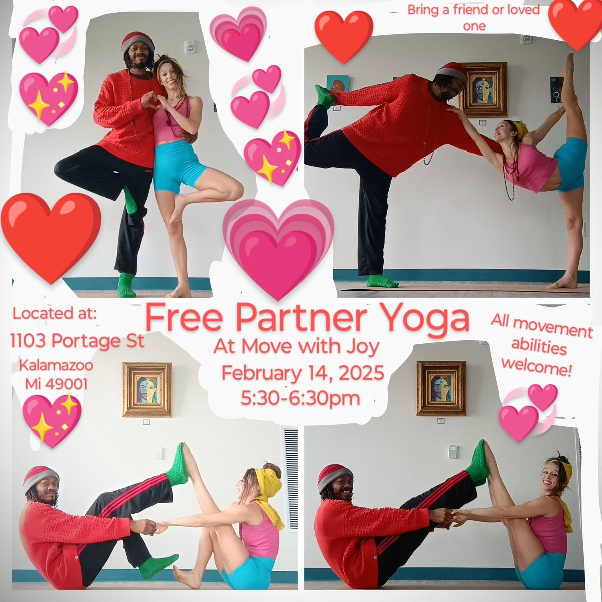 FREE PARTNER YOGA at Move with Joy studio