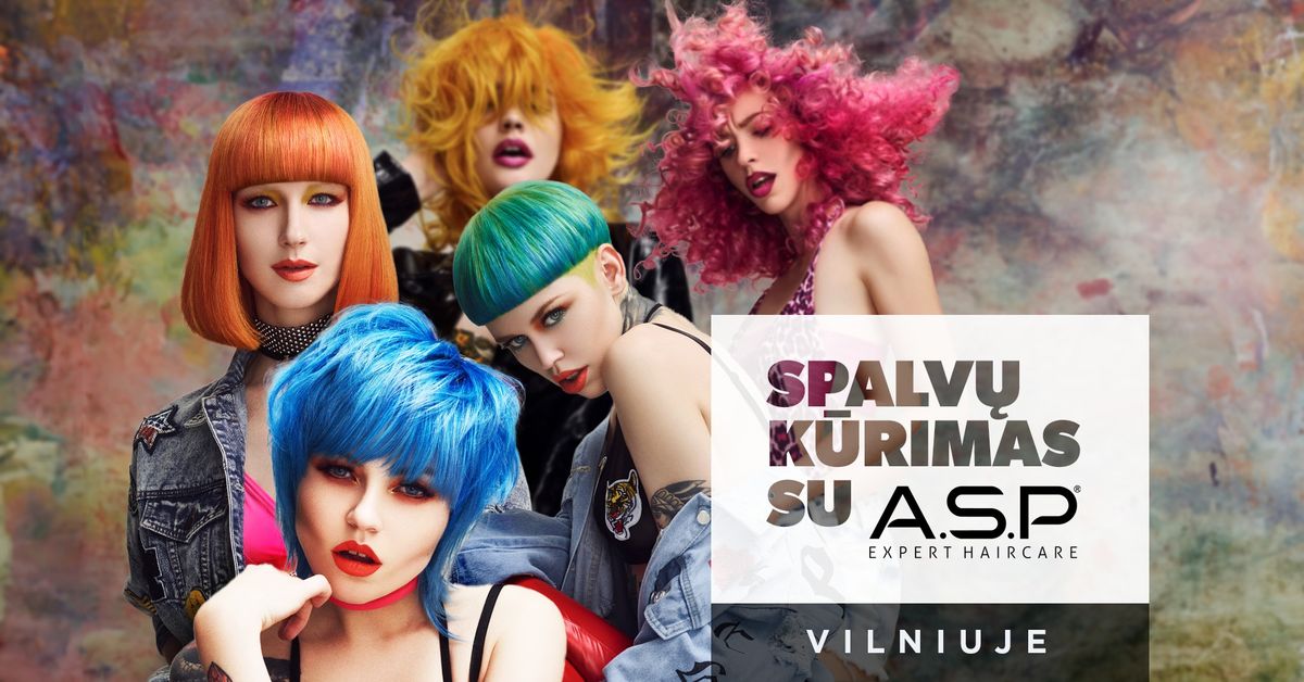 Spalv\u0173 k\u016brimas su A.S.P Expert Haircare seminaras Vilniuje