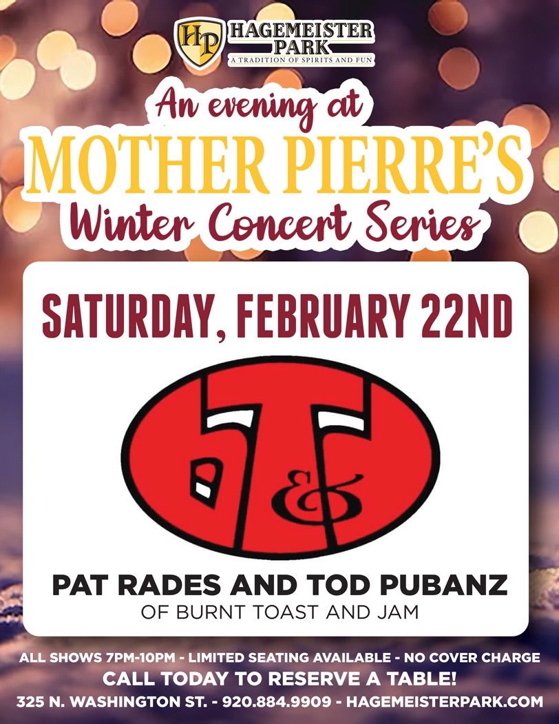 Live Music: Pat Rades and Tod Pubanz of Burnt Toast and Jam 