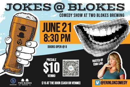 Jokes @ Blokes Comedy Show - June 21st