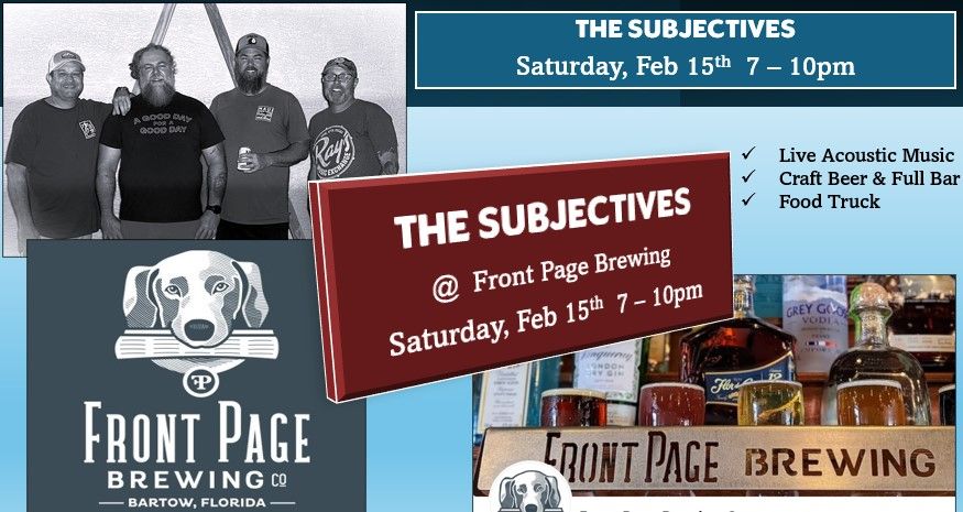 The Subjectives @ Front Page Brewing