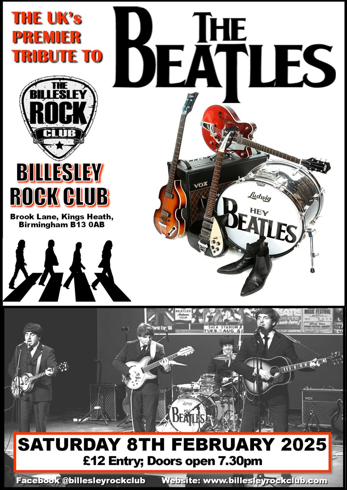 Hey Beatles live at Billesley Rock Club - \u00a312 OTD