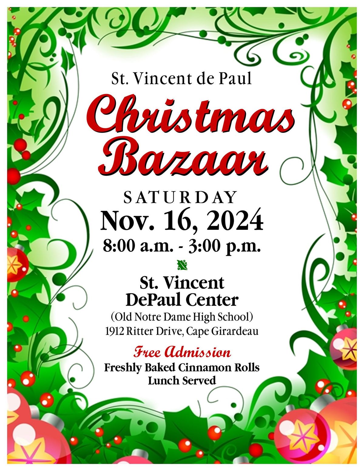 St. Vincent de Paul Christmas Bazaar