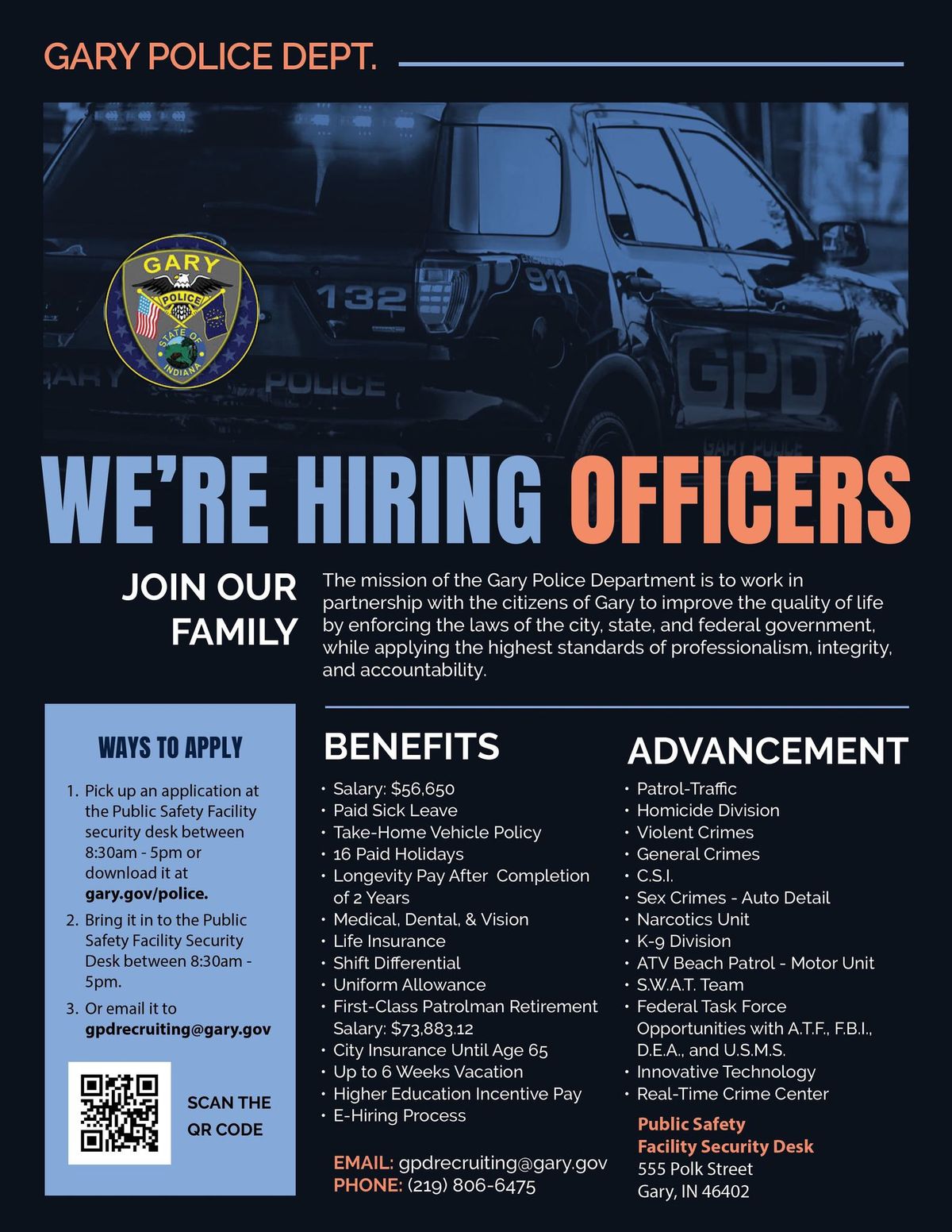 Gary Police Hiring Event