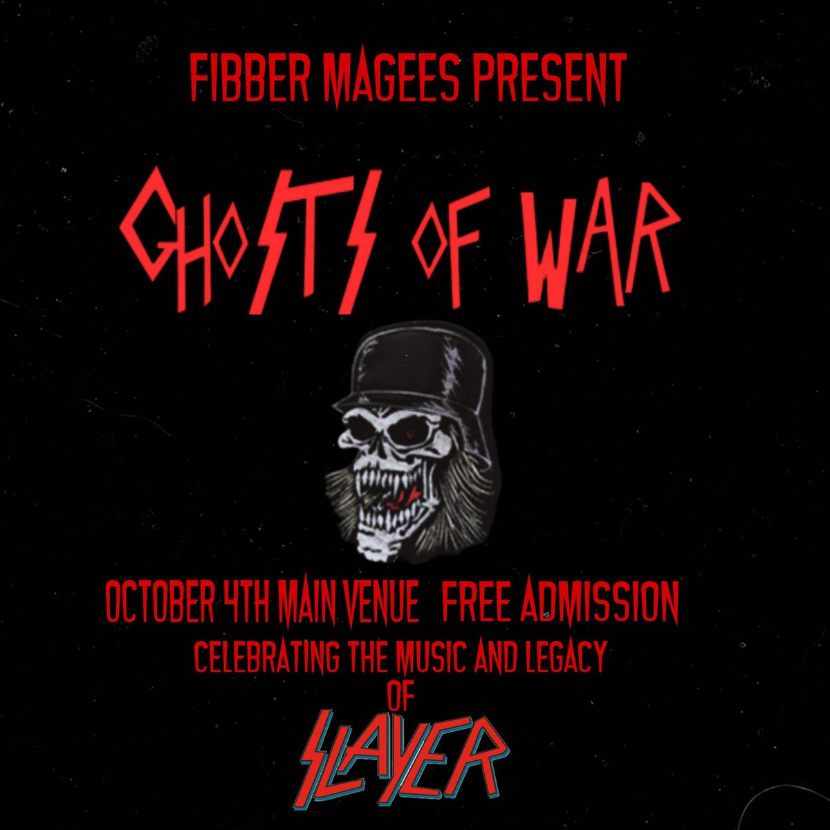 GHOSTS OF WAR (SLAYER) + Damn Deal Done LIVE IN FIBBER MAGEES