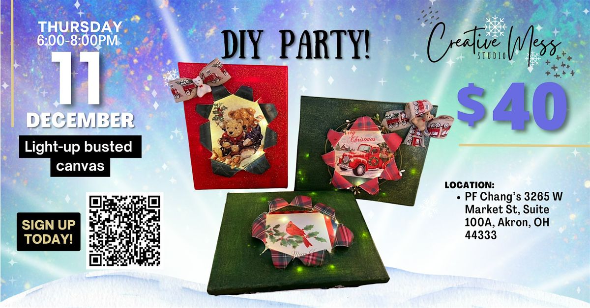 Winter Holiday Busted Canvas DIY | PF Chang's